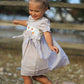 Fall Thanksgiving Pumpkin Embroidery Smock Plaid Girls Dress