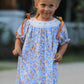Fall Floral Smocked Girls Dress