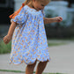 Fall Floral Smocked Girls Dress