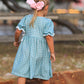 Western Plaid Horse Embroidered Girl Dress