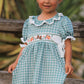 Western Plaid Horse Embroidered Girl Dress