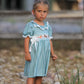 Western Plaid Horse Embroidered Girl Dress