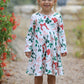 Girls Christmas Bow Print Dress