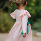 Christmas Tree Smocked Embroidery Stripe Baby Girls Dress