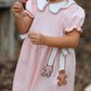 Christmas Girls Gingerbread Peter Pan Collar Dress