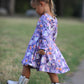 Halloween Ghost Pumpkin Girls Long Sleeve Twirl Dress