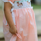 Western Horse Embroidery Girls Dress Lace Petals Collar Puff Sleeve
