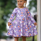 Halloween Ghost Pumpkin Girls Long Sleeve Twirl Dress