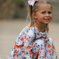 Halloween Pumpkin Ghost Girls Dress Long Sleeve Twirl Dress