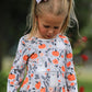 Halloween Pumpkin Ghost Girls Dress Long Sleeve Twirl Dress