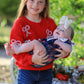 Mom and Me Winter Christmas Red "merry" Pullover Sweater