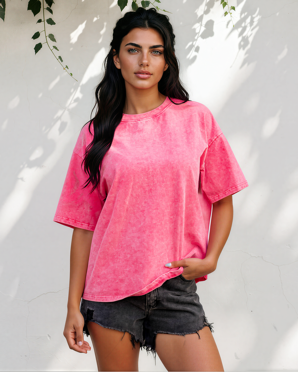 Campbell Mineral-Wash Oversized Cotton Tee