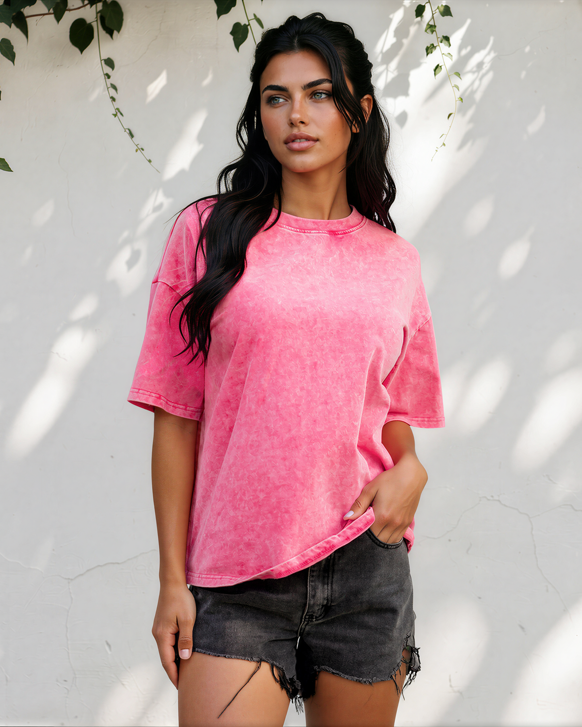Campbell Mineral-Wash Oversized Cotton Tee