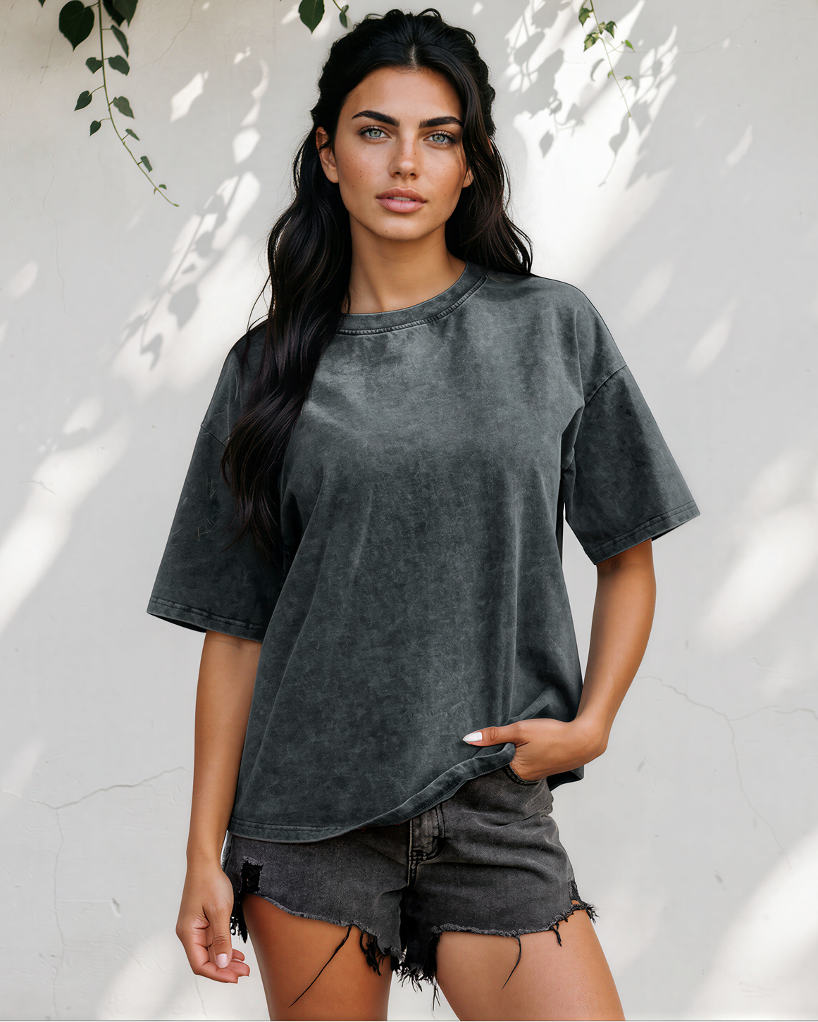 Campbell Mineral-Wash Oversized Cotton Tee