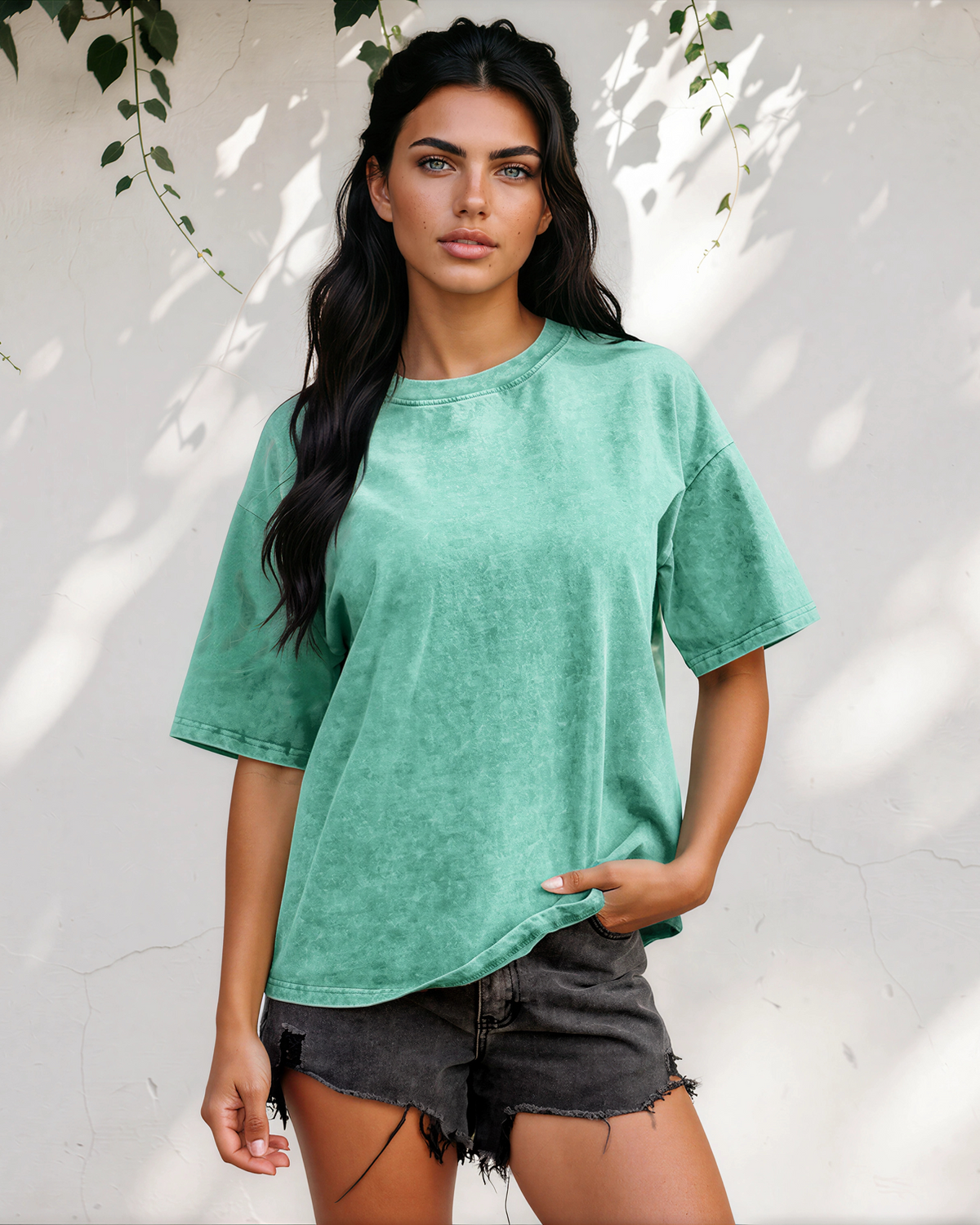 Campbell Mineral-Wash Oversized Cotton Tee