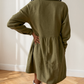Abigail Corduroy Mini Dress | Collared Button Dress