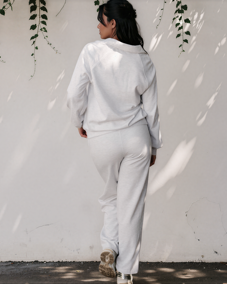 Addie Polo Lounge Set | Pullover & Drawstring Pants