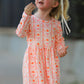Halloween Thanksgiving Pumpkin Bow Pocket Girls Dress
