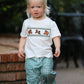 Western Plaid Horse Embroidery Boy Pants Set