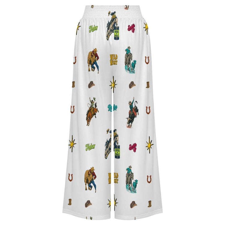 Baha Ranch The Last Roundup Rodeo High Waisted Wide Leg Pants
