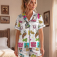 Baha Ranch The Last Roundup Western Rodeo Satin Pajama Set