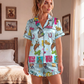 Baha Ranch The Last Roundup Western Rodeo Satin Pajama Set