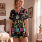 Baha Ranch The Last Roundup Western Rodeo Satin Pajama Set