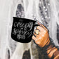 Creepy Spooky Black Ceramic Mug 14.5oz Halloween Coffee Cup For Gothic Morning Vibes