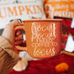 Hocus Pocus Coffee Mug 14.5oz Orange Ceramic Halloween Witch Gift