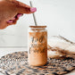 Fall 17oz Glass Tumbler With Bamboo Lid, Stainless Straws And Straw Cleaner