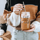 Fall 17oz Glass Tumbler With Bamboo Lid, Stainless Straws And Straw Cleaner