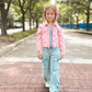 Pink Fall Girls Denim Jacket