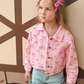 Pink Fall Girls Denim Jacket