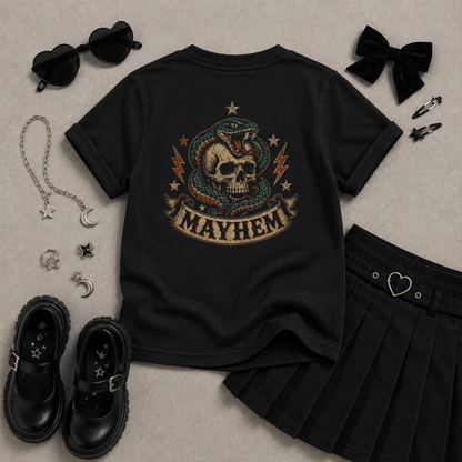 Mayhem Society Kids Graphic Tee | Comfort Colors Youth Tee