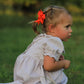 Fall Thanksgiving Pumpkin Embroidery Smock Plaid Girls Dress