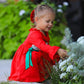 Christmas Smocked Dress with Green Bow and Tree Embroidery