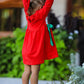 Christmas Smocked Dress with Green Bow and Tree Embroidery