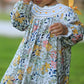Fall  Embroidery Smocking Bow Floral Leaf Baby Girls Dress