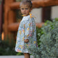 Fall  Embroidery Smocking Bow Floral Leaf Baby Girls Dress