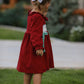 Christmas Smocking Embroidered Girls Dress with Green Plaid Bow