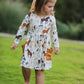 Western Horse Print Long Sleeve Dress