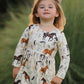Western Horse Print Long Sleeve Dress