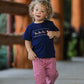 Christmas Holiday Celebration Boys Set: Navy with Santa Sleigh