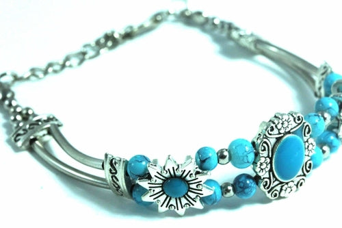 Sunflower Boho Bracelet For Women Adjustable Seed Bead