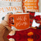 Witch Please Orange Ceramic Campfire Mug 14.5oz Double-Sided White Lettering