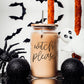 Witch Please 17oz Glass Tumbler With Bamboo Lid Stainless Straws And Cleaner